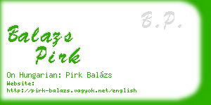 balazs pirk business card